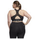Adidas Γυναικείο μπουστάκι Power React Medium-Support 3-Stripes (Plus Size)